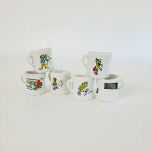 Sports-Themed Miniature Mugs Colorful Cartoon Football Baseball Archery Soccer